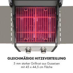Lucifer 2.0-T Gasgrill 2 X 3,5 KW Brenner 45x44cm Grill Edelstahl -Klarstein 10032455 de 0006 logo