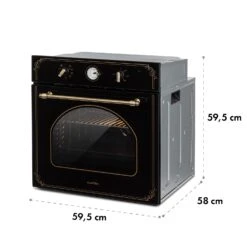 Victoria Einbaubackofen Retro-Design 9 Funktionen 50-250°C Schwarz 19 Victoria Einbaubackofen Retro-Design 9 Funktionen 50-250°C Schwarz -Klarstein 10032460 yy 0008 logo