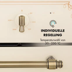 Victoria Einbaubackofen Retro-Design 9 Funktionen 50-250°C Elfenbein 16 Victoria Einbaubackofen Retro-Design 9 Funktionen 50-250°C Elfenbein -Klarstein 10032485 de 0005 logo