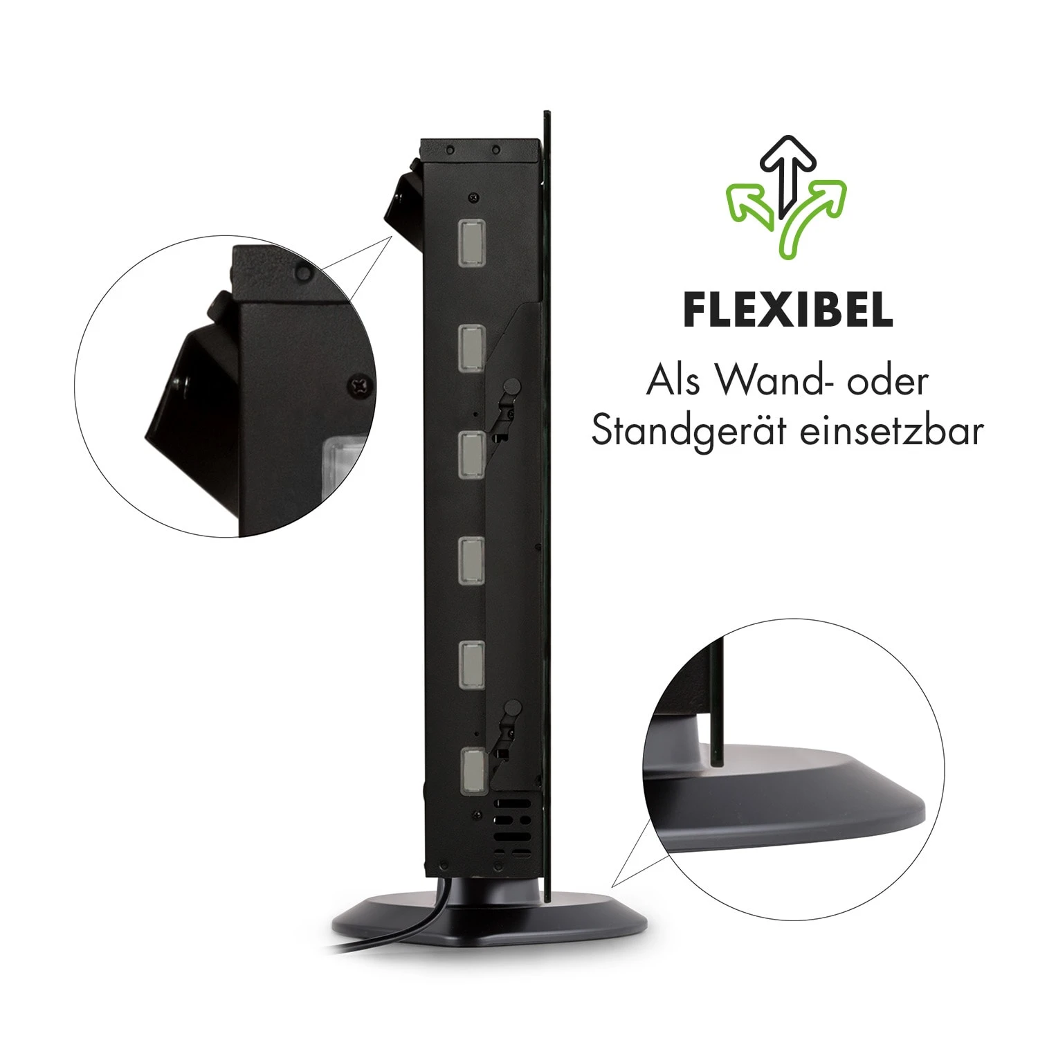 Colmar Elektrischer Kamin Glas 2000W 7 LED-Farben Fernbedienung 7 Colmar Elektrischer Kamin Glas 2000W 7 LED-Farben Fernbedienung – Bild 5