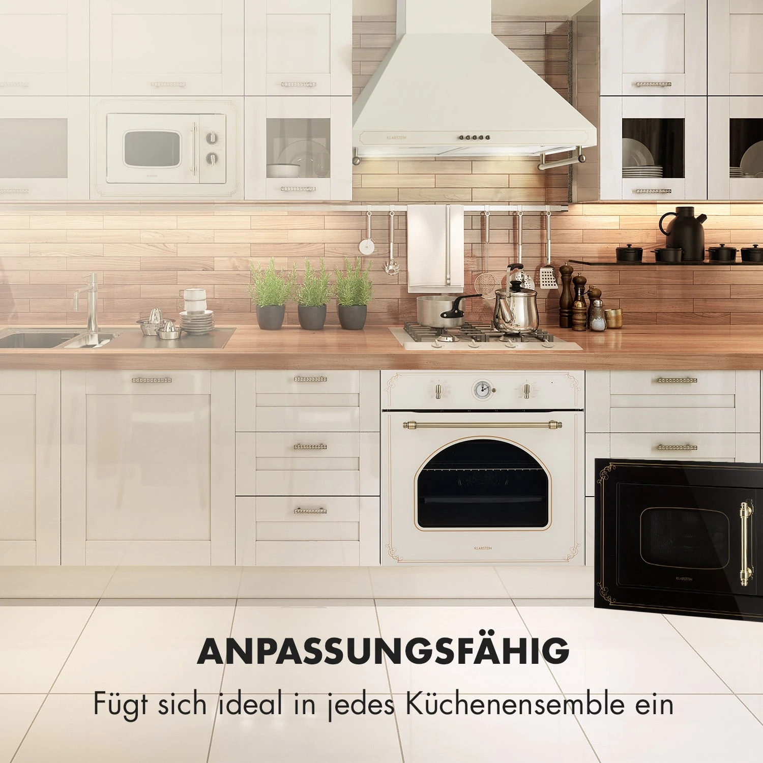 Victoria 20 Einbau-Mikrowelle, 20 L, 800 W, Grill: 1000 W, Elfenbein 5 Victoria 20 Einbau-Mikrowelle, 20 L, 800 W, Grill: 1000 W, Elfenbein – Bild 3