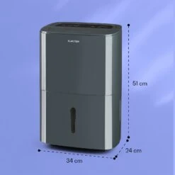 DryFy 20 Luftentfeuchter 420W 20l/d 230m³/h 40-50m² DrySelect 45dB -Klarstein 10032663 yy 0011 dimensions