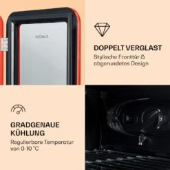 PopLife Getränkekühler Kühlschrank 0-10°C Retro-Design -Klarstein 10032751 de 0004 logo