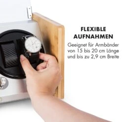 Hanoi 2 Uhrenbeweger, 2 Uhren, 3 Geschwindigkeiten, 4 Modi, Bambus -Klarstein 10032797 de 0007 logo