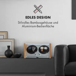 Hanoi 4 Uhrenbeweger, 4 Uhren, 3 Geschwindigkeiten, 4 Modi, Bambus -Klarstein 10032798 de 0005 logo