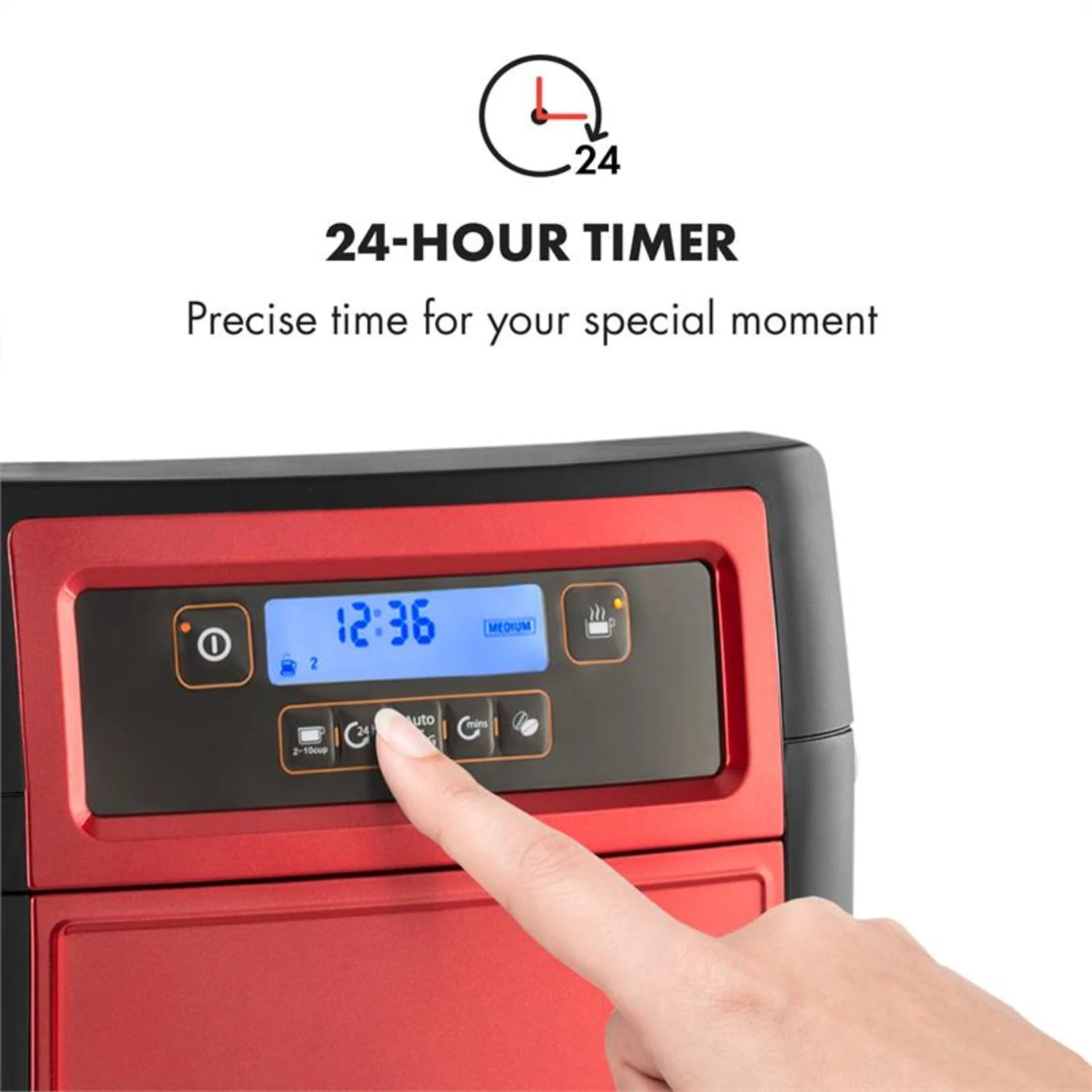 Aromatica II Duo Kaffeemaschine, Integriertes Mahlwerk, 1,25 L, Rot 7 Aromatica II Duo Kaffeemaschine, Integriertes Mahlwerk, 1,25 L, Rot – Bild 5