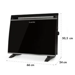 Gotland Glaskonvektor 600, 900 Und 1500W Standgerät Schwarz -Klarstein 10032867 yy 0008 logo Klarstein Gotland Glaskonvektor schwarz