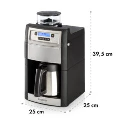 Aromatica II Thermo Kaffeemaschine, Mahlwerk, 1,25 L, Silber -Klarstein 10032875 yy 0011 logo Klarstein Aromatica II Thermo Kaffeemaschine silber