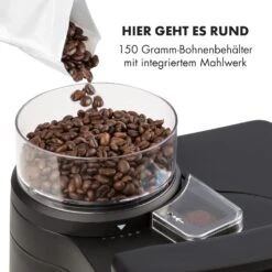 Aromatica II Thermo Kaffeemaschine, Mahlwerk, 1,25 L, Schwarz -Klarstein 10032876 de 0008 logo