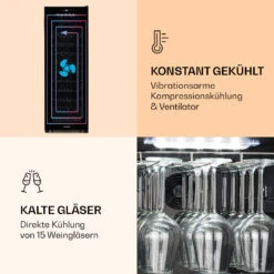 Bellevin 62 Weinkühlschrank 56 Flaschen 5-20°C EEC G 14 Bellevin 62 Weinkühlschrank 56 Flaschen 5-20°C EEC G -Klarstein 10032923 de 0005 logo