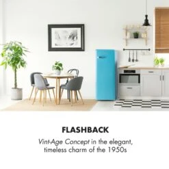 Irene XL Vollraumkühlschrank 240 Liter Retro-Design 11 Irene XL Vollraumkühlschrank 240 Liter Retro-Design -Klarstein 10032979 uk 0002 logo freezer blue