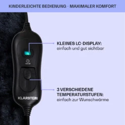 Dr. Watson SuperSoft Heizdecke 120 W 180 X 130 Cm Teddy-Plüsch -Klarstein 10033006 de 0006 usp