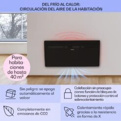 Hot Spot Slimcurve Heizgerät 80x40cm 40m² 2000W 5-40°C LED IP24 -Klarstein 10033017 de 0004 usp