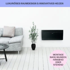 Hot Spot Slimcurve Heizgerät 80x40cm 40m² 2000W 5-40°C LED IP24 -Klarstein 10033017 de 0007 usp