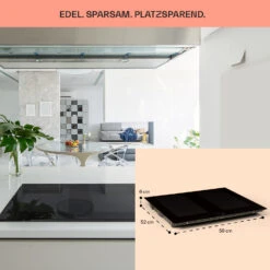 Delicatessa 60 Einbaukochfeld Induktion 4 Zonen 7000W Glaskeramik -Klarstein 10033021 de 0006 usp