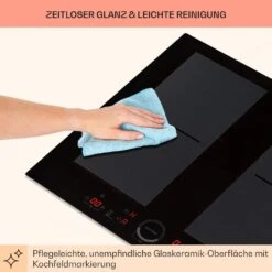 Delicatessa 60 Einbaukochfeld Induktion 4 Zonen 7000W Glaskeramik -Klarstein 10033021 de 0008 usp