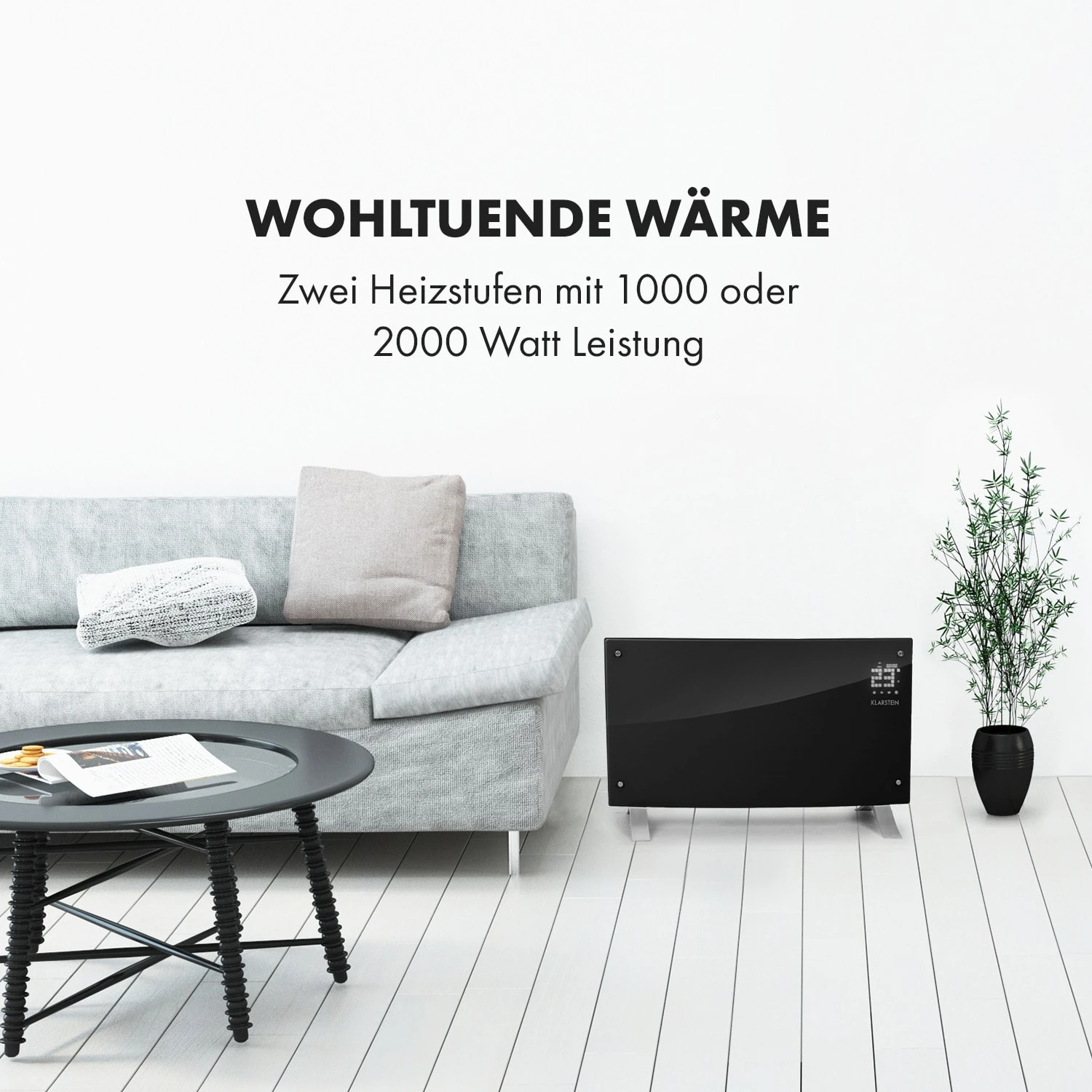 Bornholm Curved Ambient Konvektions-Heizgerät 1000/2000 W 4 Bornholm Curved Ambient Konvektions-Heizgerät 1000/2000 W – Bild 2