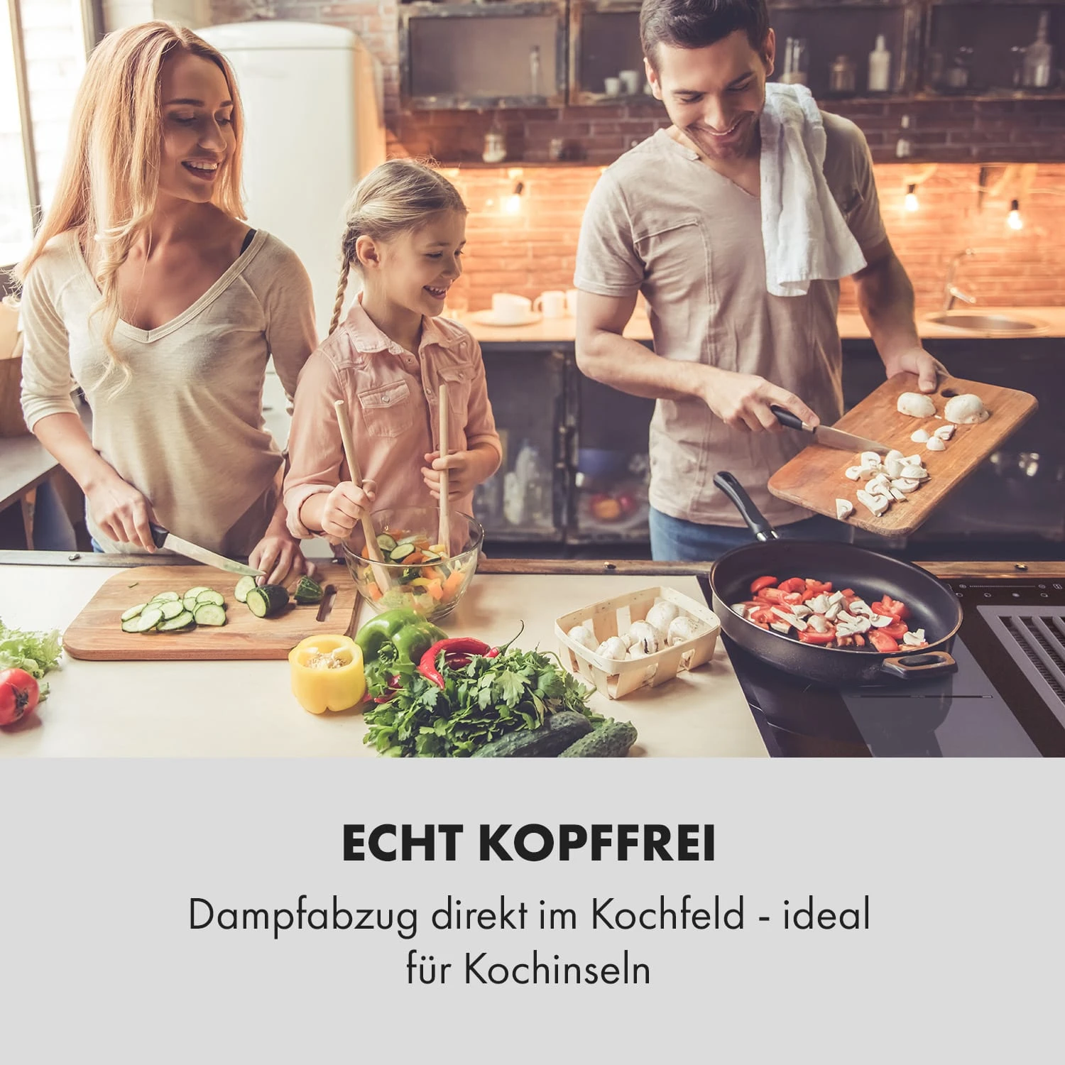 Full House Down Air System Induktionsherd + Dunstabzugshaube Schwarz 6 Full House Down Air System Induktionsherd + Dunstabzugshaube Schwarz – Bild 4