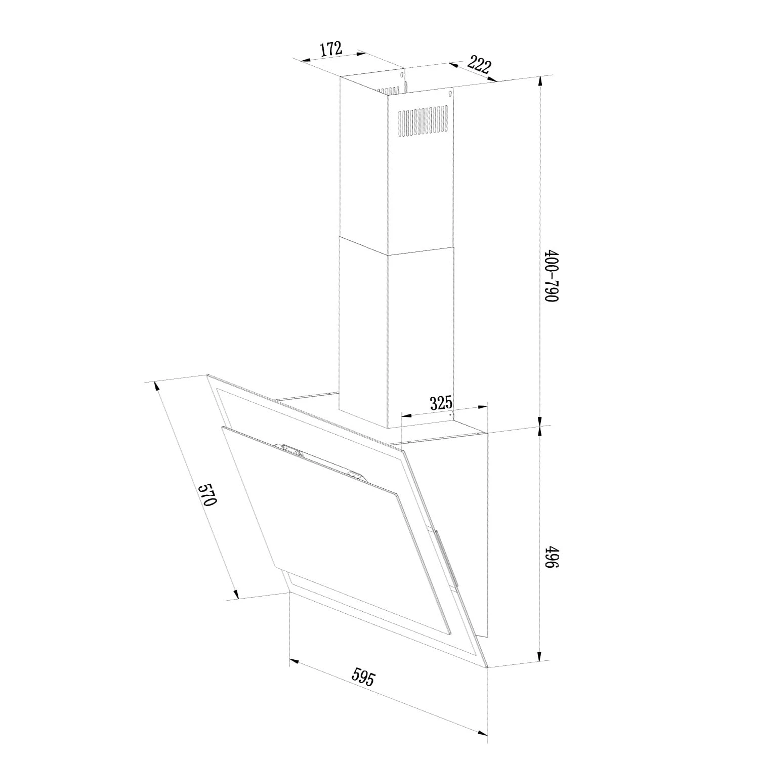 Mirage 60 Dunstabzugshaube 550m³/h Touch-Panel RGB-Ambiente-Licht Glas 11 Mirage 60 Dunstabzugshaube 550m³/h Touch-Panel RGB-Ambiente-Licht Glas – Bild 9