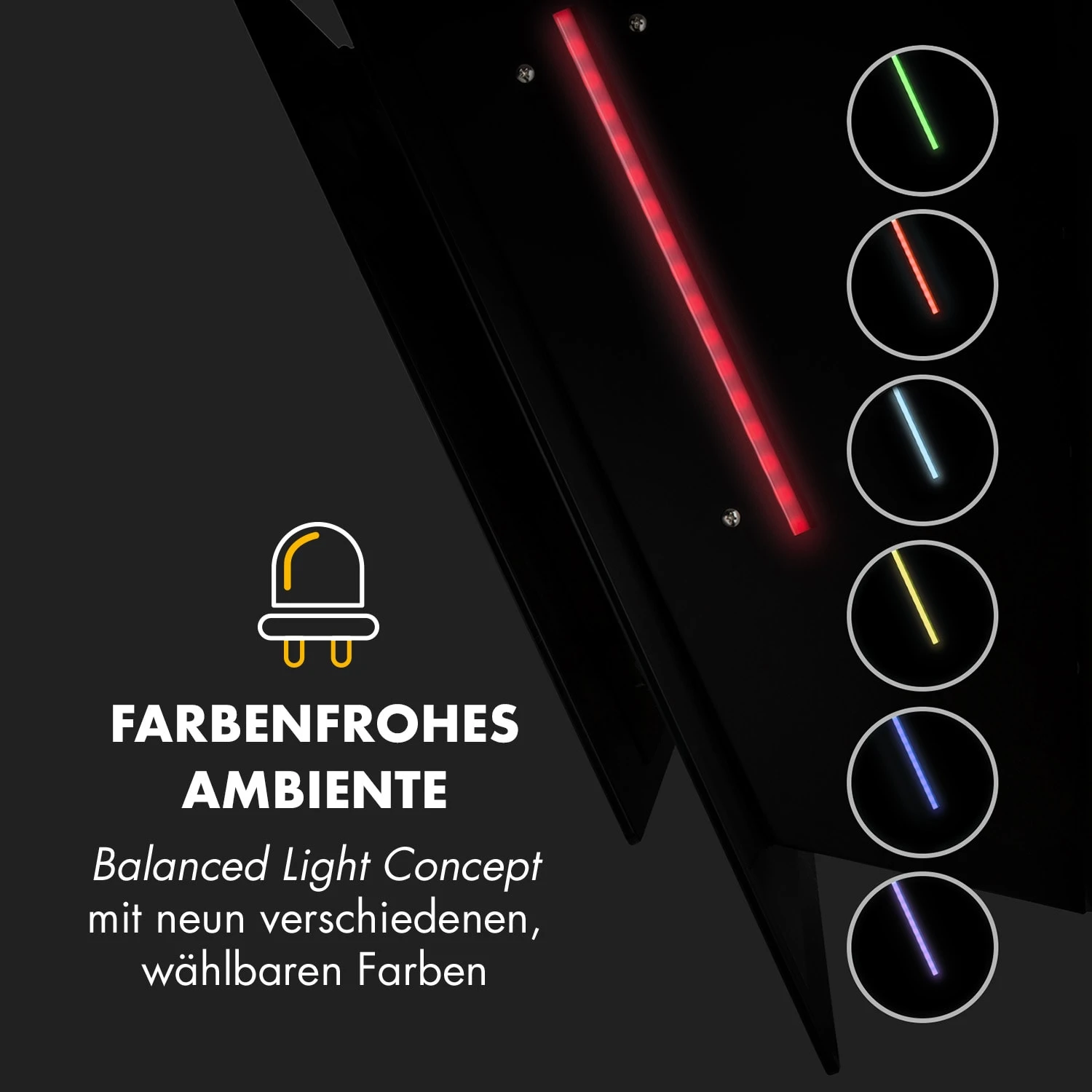 Mirage 90 Dunstabzugshaube 550 M³/h Touch-Panel RGB-Ambiente-Licht A++ 7 Mirage 90 Dunstabzugshaube 550 M³/h Touch-Panel RGB-Ambiente-Licht A++ – Bild 5