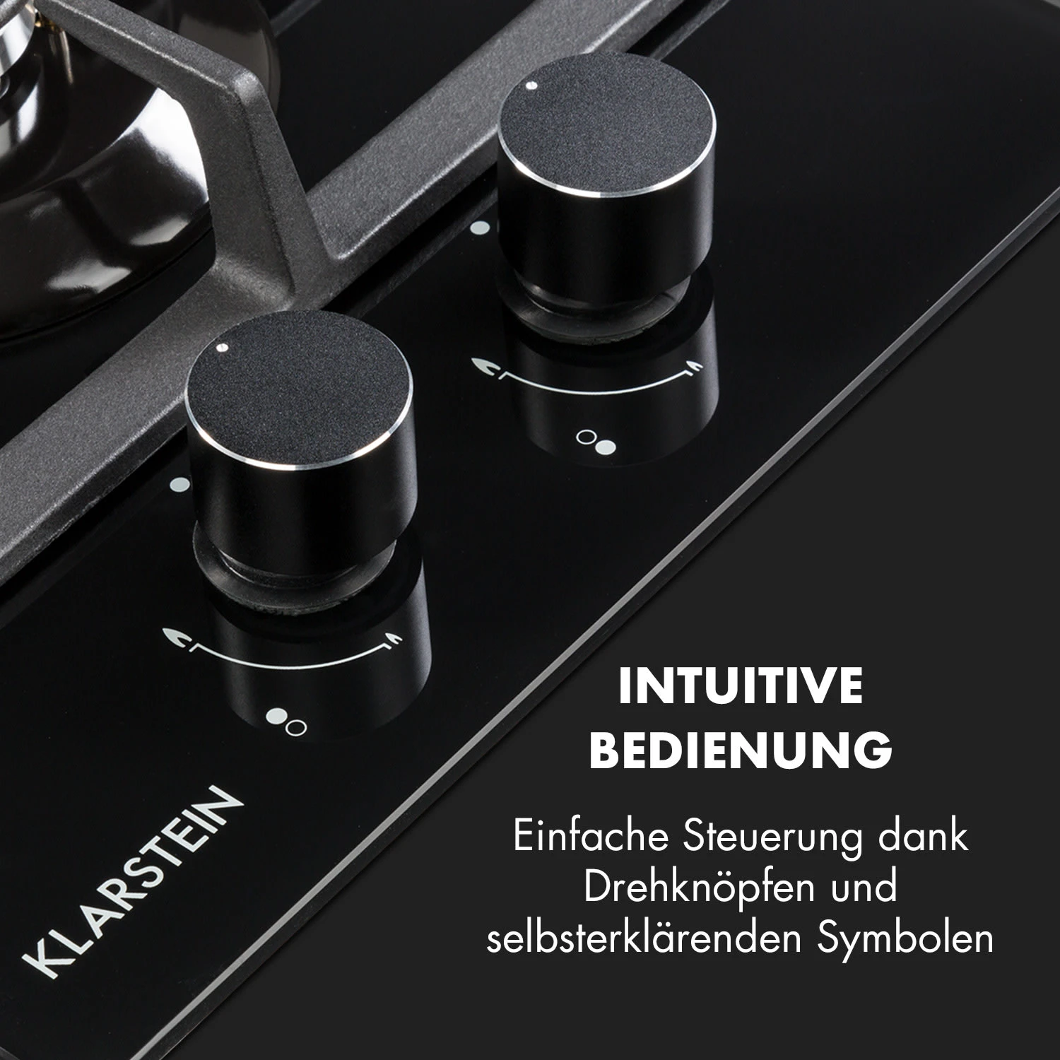 Ignito Domino Gaskochfeld 2-flammig Sabaf-Brenner Glaskeramik Schwarz 6 Ignito Domino Gaskochfeld 2-flammig Sabaf-Brenner Glaskeramik Schwarz – Bild 4