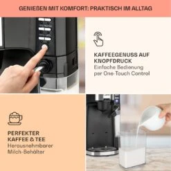 Baristomat 2-in-1-Heißgetränkeautomat Kaffee Tee Milchschaum -Klarstein 10033138 de 0003 usp