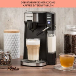 Baristomat 2-in-1-Heißgetränkeautomat Kaffee Tee Milchschaum -Klarstein 10033138 de 0004 usp