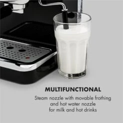 Espressionata Gusto Espressomaschine 1100W 15 Bar Druck Schwarz -Klarstein 10033209 yy 0007 logo Klarstein Espressionata Gusto Espressomaschine