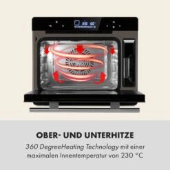 MasterFresh Dampfbackofen 230°C 24l Touch-Bedienfeld Schwarz -Klarstein 10033284 de 0004 logo