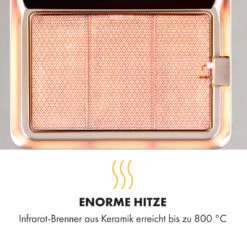 Crossfire Vertikaler Gasgrill 800°C Infrarot-Brenner 12.000 BTU Silber -Klarstein 10033288 de 0005 logo