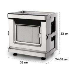 Crossfire Vertikaler Gasgrill 800°C Infrarot-Brenner 12.000 BTU Silber -Klarstein 10033288 yy 0011 logo Klarstein Crossfire Vertikaler Gasgrill silber reedit