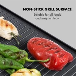 Porterhouse Elektrogrill 2200W Antihaft-Grillfläche Schwarz -Klarstein 10033322 yy 0004 logo Klarstein Porterhouse Elektrogrill 2200W schwarz