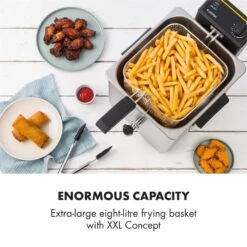 Family Fry Fritteuse 3000W Oil Drain Technology Edelstahl Silber -Klarstein 10033342 yy 0003 logo Klarstein Family Fry Fritteuse 3000W silber