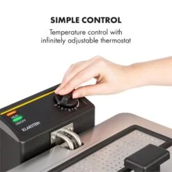 Family Fry Fritteuse 3000W Oil Drain Technology Edelstahl Silber -Klarstein 10033342 yy 0004 logo Klarstein Family Fry Fritteuse 3000W silber