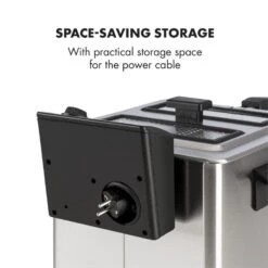 Family Fry Fritteuse 3000W Oil Drain Technology Edelstahl Silber -Klarstein 10033342 yy 0009 logo Klarstein Family Fry Fritteuse 3000W silber