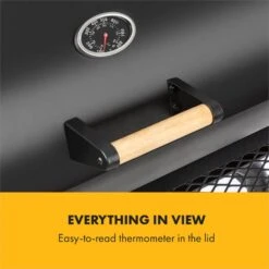 Beef Brisket Smoker Grill Holzkohlegrill/Smoker Edelstahl-Grill Mobil -Klarstein 10033460 yy 0008 logo Klarstein Beef Brisket Smoker Grill schwarz