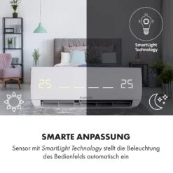 Windwaker Split-Klimaanlage 9.000 BTU/2,7 KW Luftdurchsatz 600m³/h 17 Windwaker Split-Klimaanlage 9.000 BTU/2,7 KW Luftdurchsatz 600m³/h -Klarstein 10033482 de 0006 logo