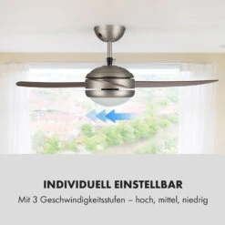 El Paso 2-in-1 Ventilator & Deckenlampe Ø132 Cm 10.344 M³/h 49 DB 14 El Paso 2-in-1 Ventilator & Deckenlampe Ø132 Cm 10.344 M³/h 49 DB -Klarstein 10033494 de 0005 logo