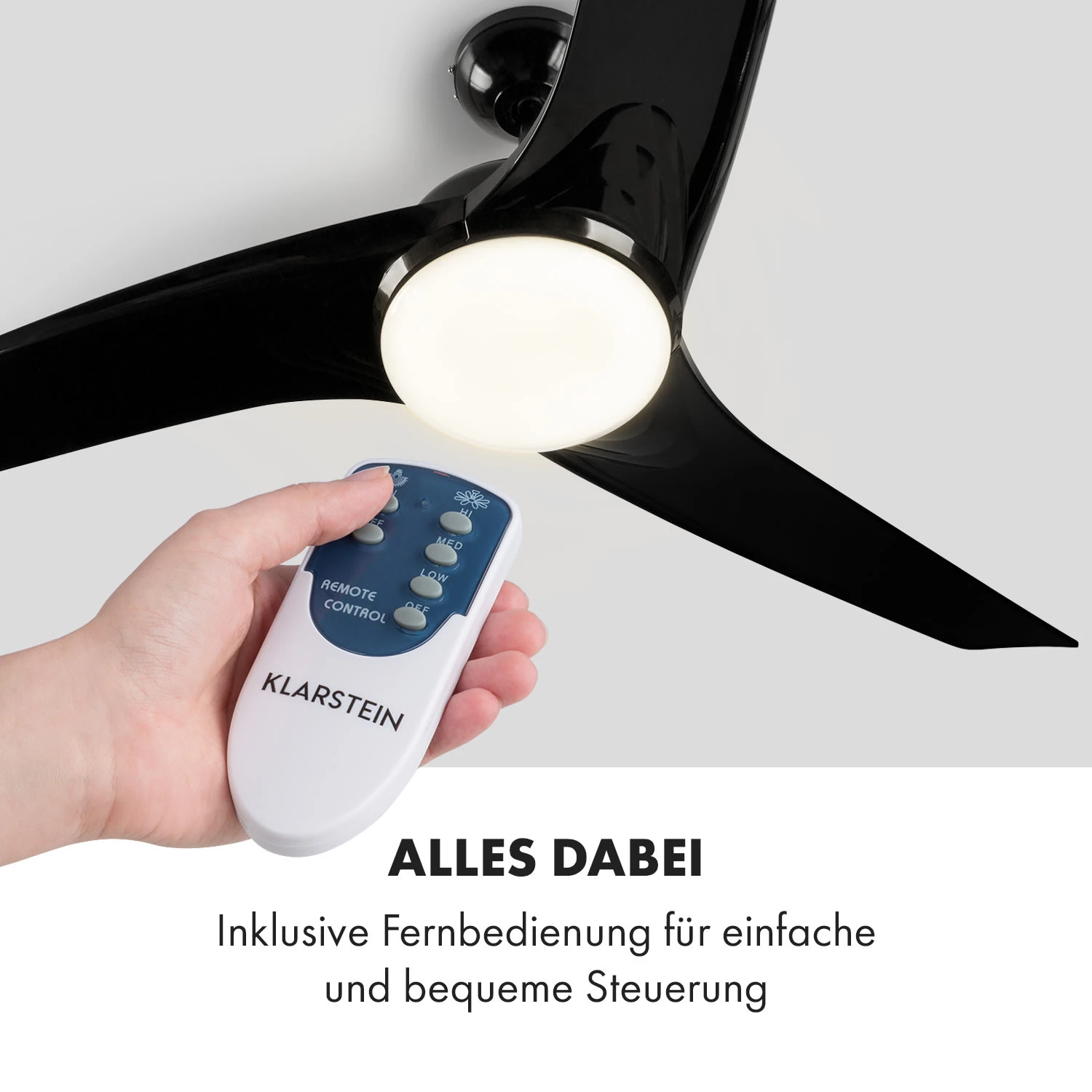 Klarstein Figo Deckenventilator 2-in-1 Mit Deckenleuchte Ø 132 Cm 5 Klarstein Figo Deckenventilator 2-in-1 Mit Deckenleuchte Ø 132 Cm – Bild 3