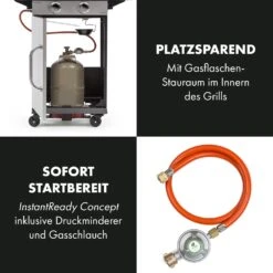 Gazooka 2.0T Gas BBQ Grill 2x3kW Brenner Edelstahl 17 Gazooka 2.0T Gas BBQ Grill 2x3kW Brenner Edelstahl -Klarstein 10033532 de 0005 logo