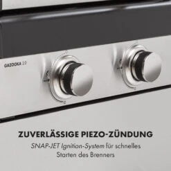 Gazooka 2.0T Gas BBQ Grill 2x3kW Brenner Edelstahl 20 Gazooka 2.0T Gas BBQ Grill 2x3kW Brenner Edelstahl -Klarstein 10033532 de 0008 logo