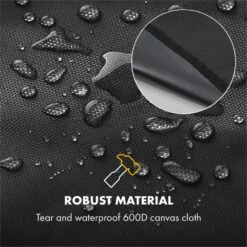 Gazooka 2.0T Wetterschutzhaube 600D Canvas 30/70% PE/PVC Schwarz -Klarstein 10033535 yy 0005 logo Klarstein Gazooka Wetterschutzhaube schwarz