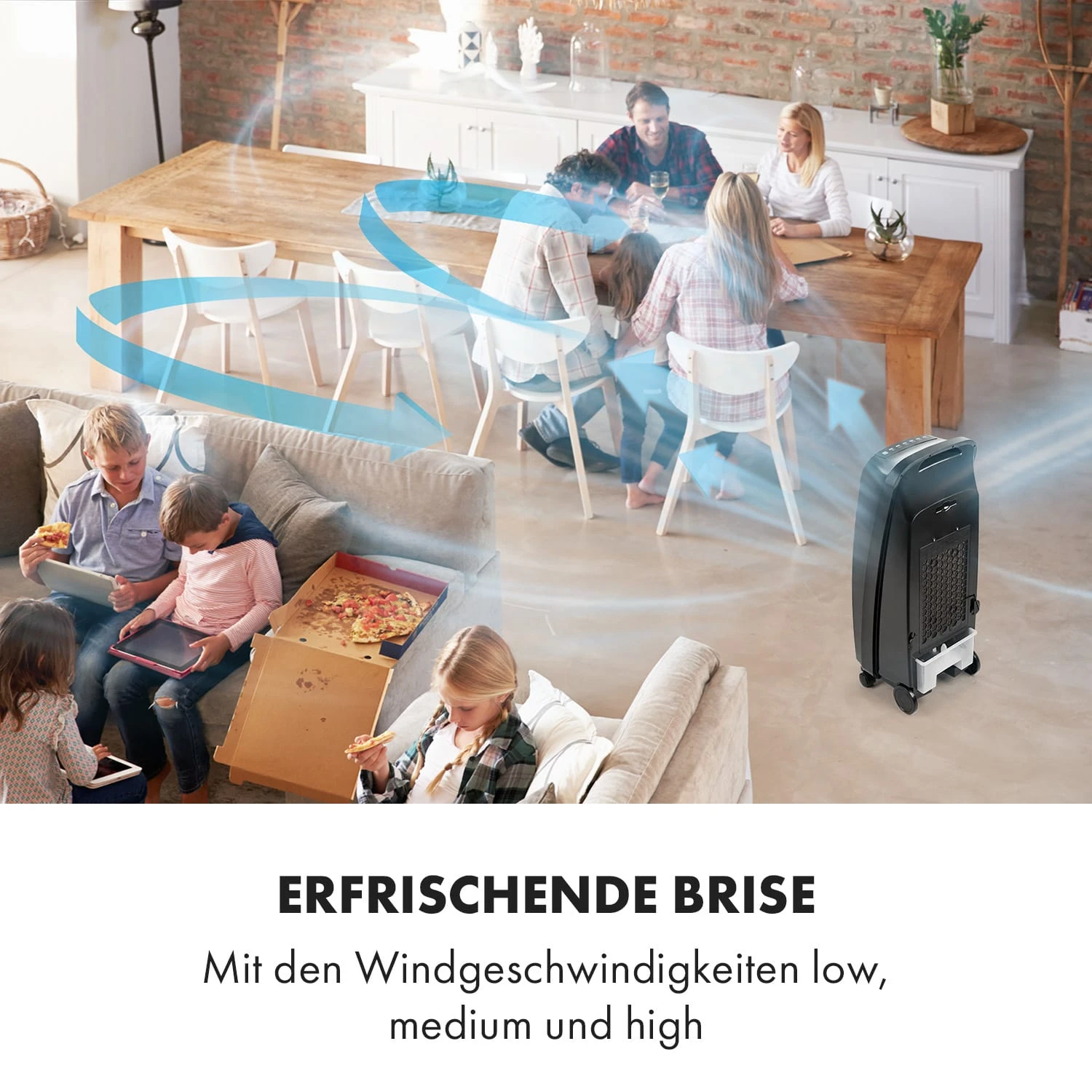 Rotator 4-in-1 Luftkühler 396 M³/h 110W 7 Ltr 360° Fernbedienung Mobil 5 Rotator 4-in-1 Luftkühler 396 M³/h 110W 7 Ltr 360° Fernbedienung Mobil – Bild 3