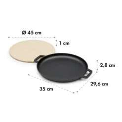 Tomahawk 3.1 S Brat & Back-Set Pfanne Pizzastein Ø29 Cm -Klarstein 10033568 yy 0006 logo Klarstein Tomahawk Brat and Back Set