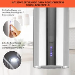 Beretta Inselabzugshaube Ø35cm Ab-/Umluft 650m³/h LED Edelstahl -Klarstein 10033717 de 0004 usp