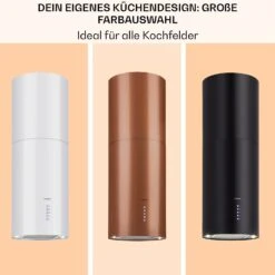 Beretta Inselabzugshaube Ø35cm Ab-/Umluft 650m³/h LED Edelstahl -Klarstein 10033717 de 0007 usp