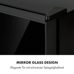 Frosty Mini-Kühlschrank EEC A Spiegelglastür 10 Liter Schwarz -Klarstein 10033836 de 0003 logo