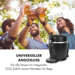 Tap2Go Mobile 2-in1 Bierzapfanlage Mit Getränkekühler 5l/13l Schwarz -Klarstein 10034006 de 0004 logo