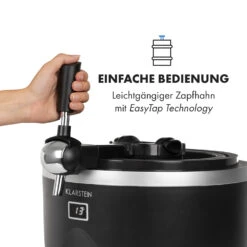 Tap2Go Mobile 2-in1 Bierzapfanlage Mit Getränkekühler 5l/13l Schwarz -Klarstein 10034006 de 0007 logo