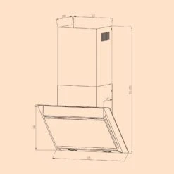 Zola 60 Dunstabzugshaube Kopffrei 60cm 190W 607m³/h LED Edelstahl/Glas -Klarstein 10034099 yy 0007 logo
